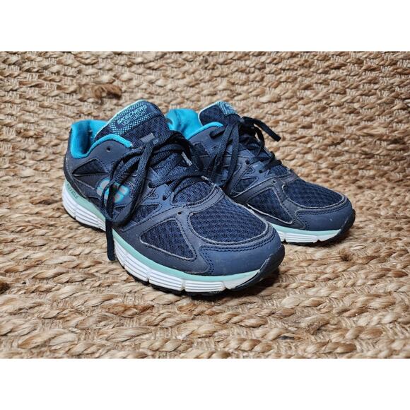 Skechers Sport Womens Black Blue Flex Sole Running Walking Athletic Size 8 - Picture 4 of 11